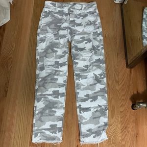 Size 16 Tractr gray camo ripped jeans